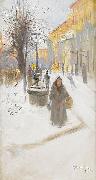 Artillerigatan in Winter Dress Alf Wallander